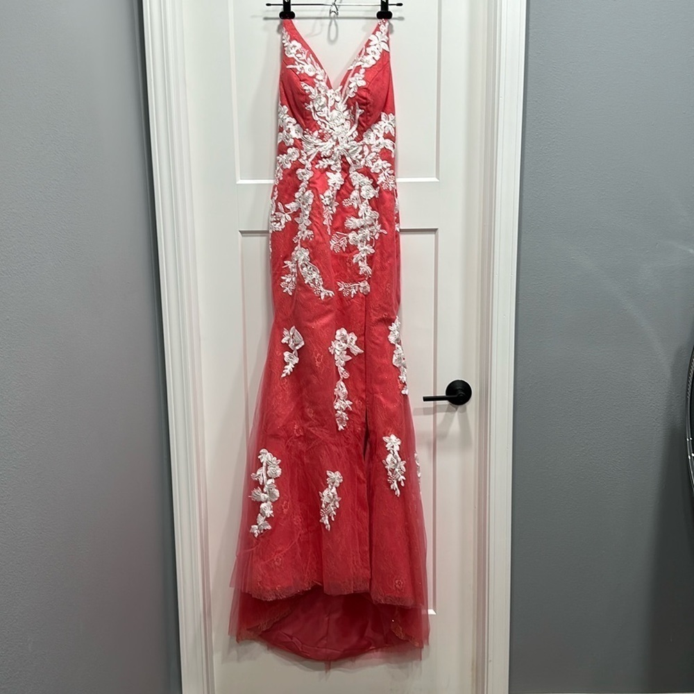 Prom Dress - Halter, Lace Up Back & Zipper